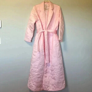 NWT Lord &  Taylor vintage pink robe with belt